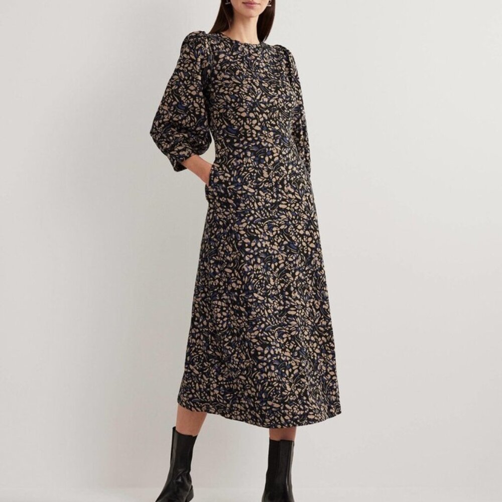 NWT Boden Blouson Sleeve Jacquard Dress